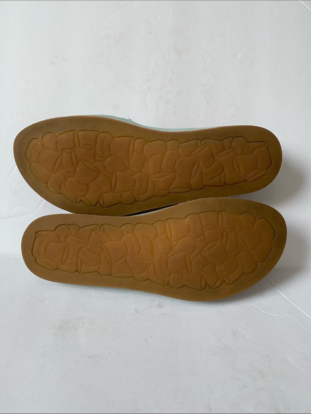 Kork-Ease Dolphin Braided Slide Sandals in Mint Green Suede - Picture 5 of 6